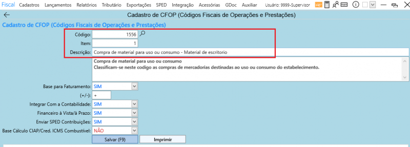 Como Cadastrar Um Cfop Item Prosol 5985